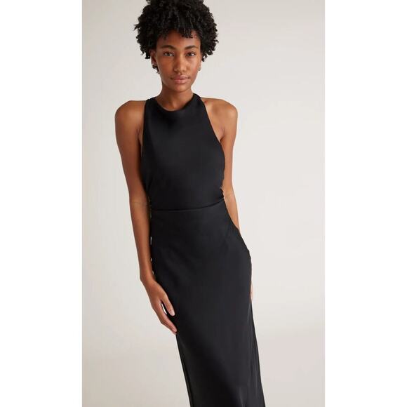 Quince Wm's Washable Stretch Silk Midi Dress Criss Cross Back Sz XL#103